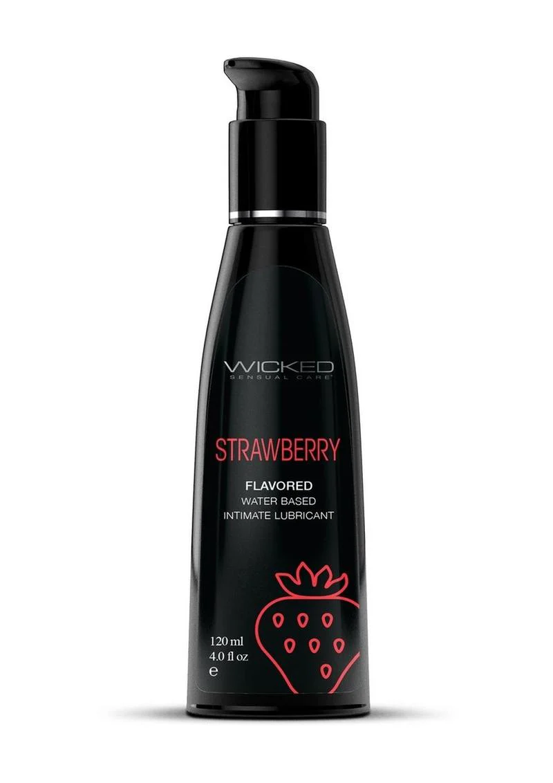 Wicked Aqua Strawberry Flavored Water Based Lubricant - Image 3