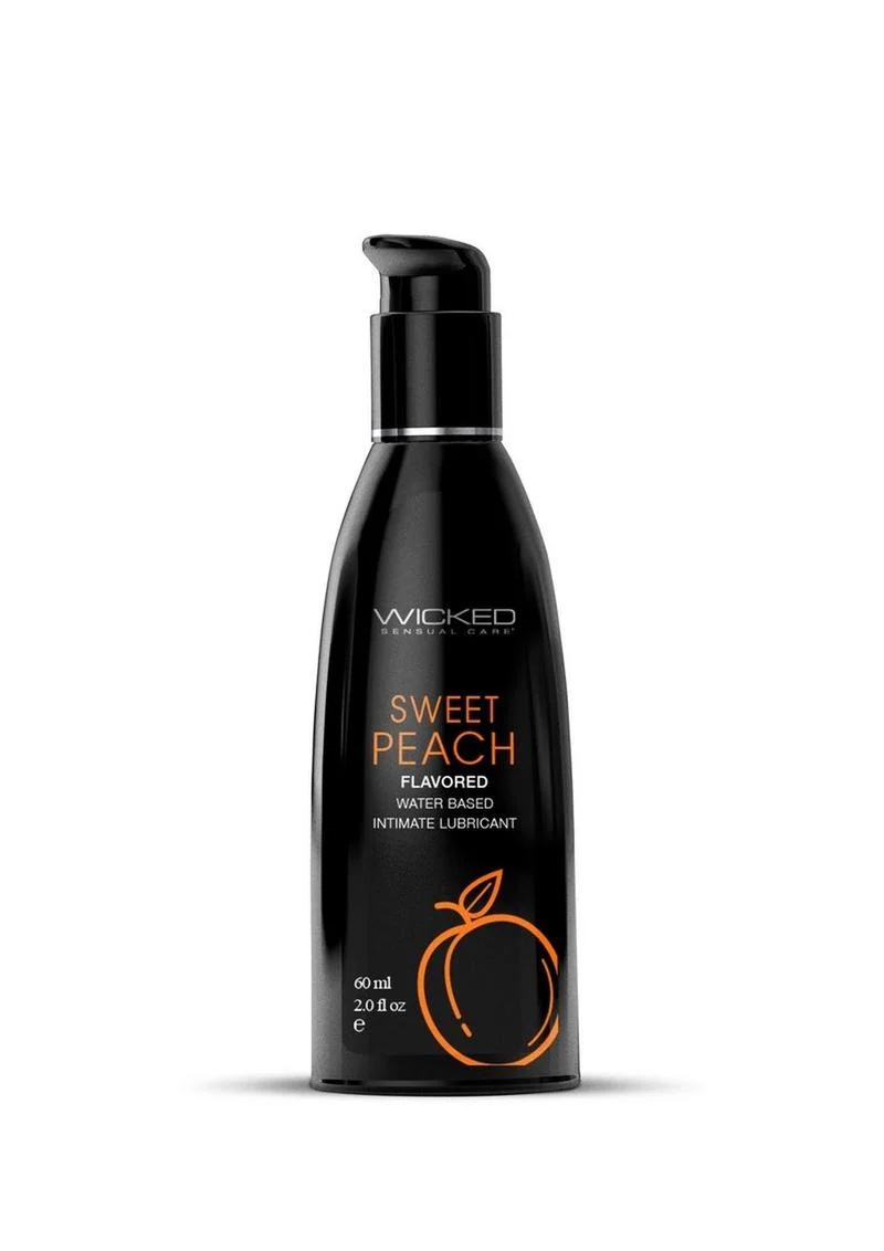 Wicked Aqua Sweet Peach Flavored Water Based Lubricant