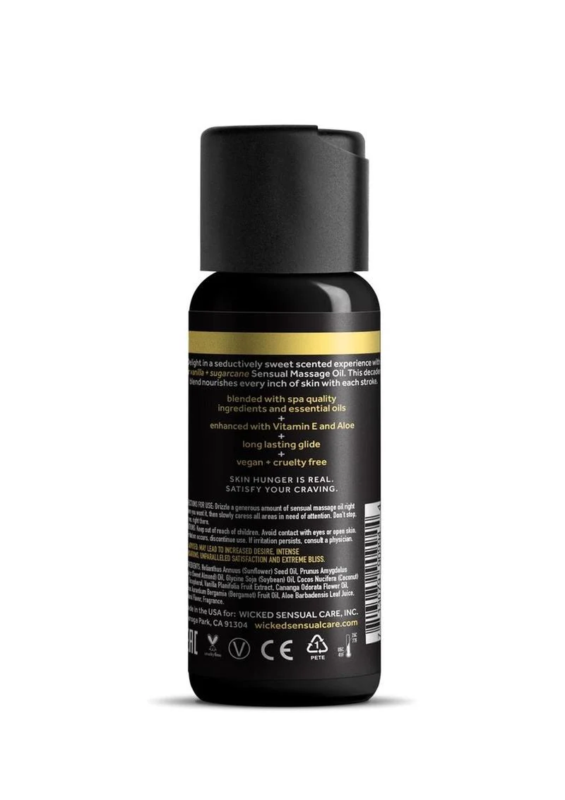 Wicked Sensual Massage Oil Vanilla Plus Sugarcane - Image 2