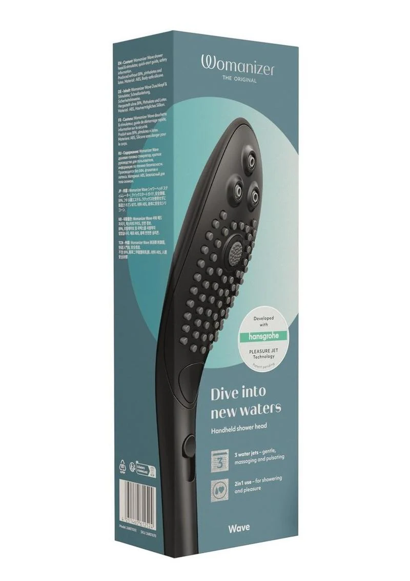 Womanizer Wave Silicone Hydro Stimulator Handheld Shower Head - Image 3