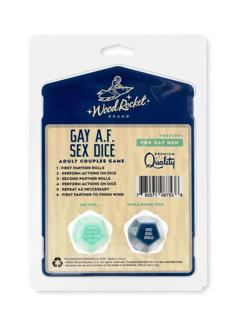Wood Rocket Gay A.F. Sex Dice - Image 3