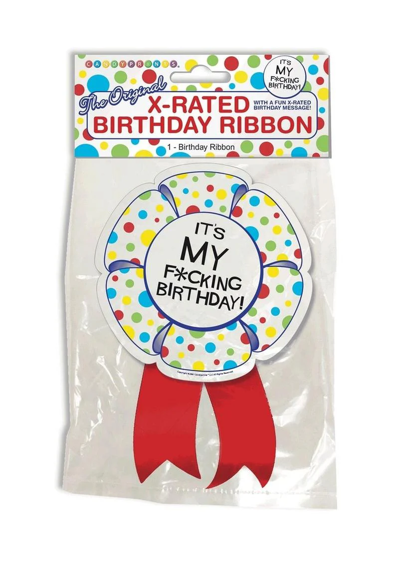 X-Rated Birthday Ribbon Medallion Fun And Cheeky Birthday Ribbon - Image 2