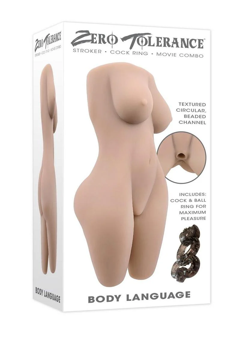 Zero Tolerance Body Language Stroker - Textured & Realistic Torso - Image 8