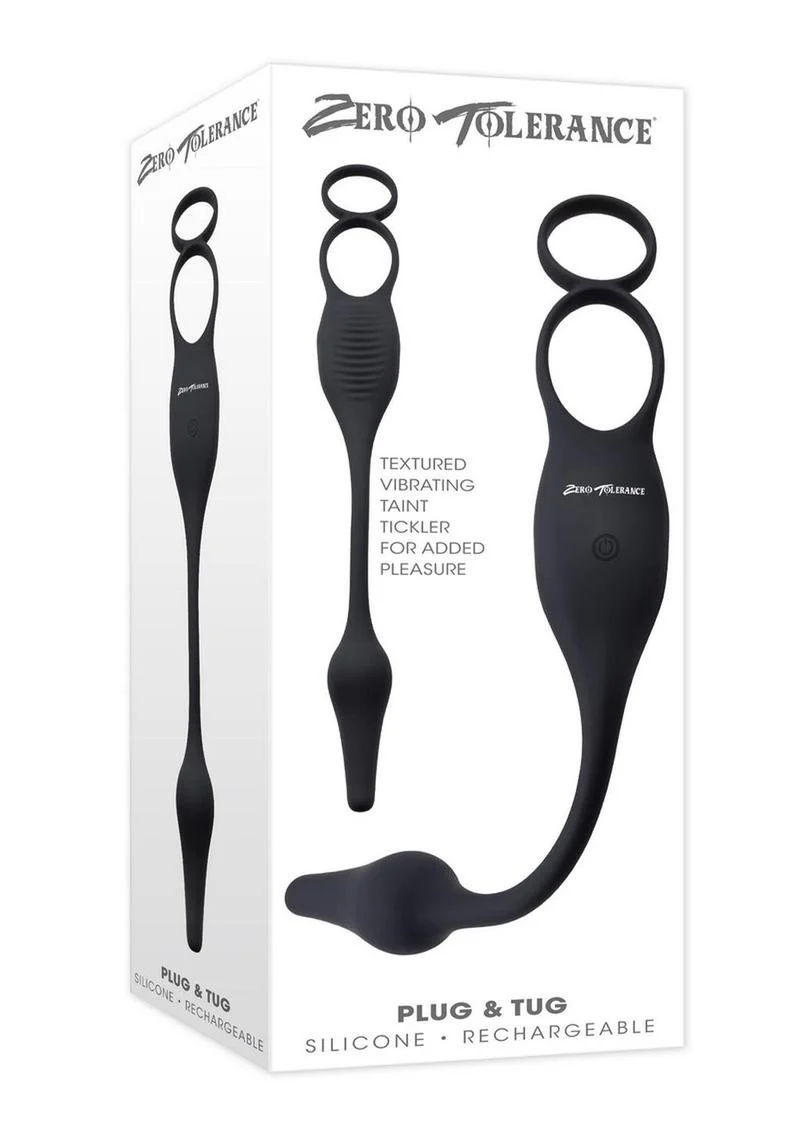 Zero Tolerance Plug And Tug Rechargeable Silicone Anal Plug and Cock Ring - Image 4