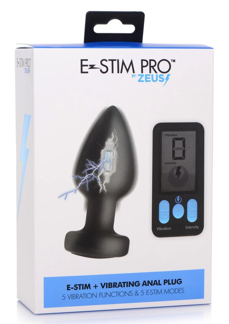 Zeus E-Stim Pro Vibrating and E-Stim Silicone Rechargeable Anal Plug - Image 3