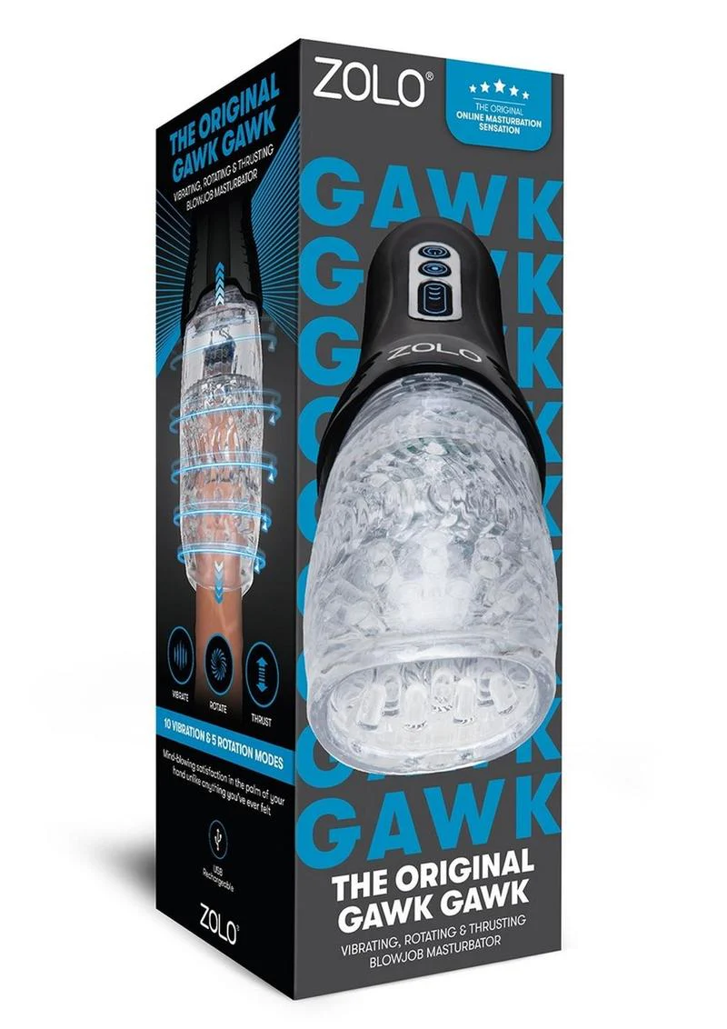 ZOLO Gawk Rechargeable Vibrating and Rotating Blowjob Masturbator - Image 4