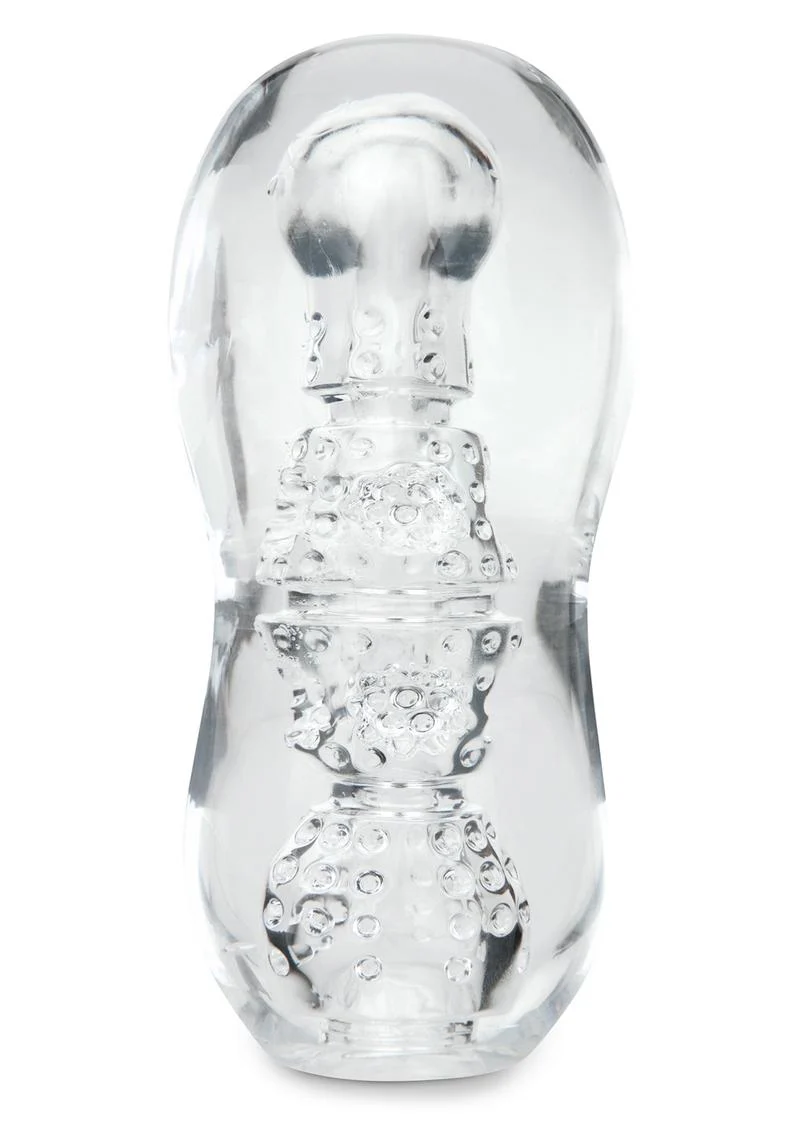 Zolo Gripz Dotted Squeezable Clear Stroker