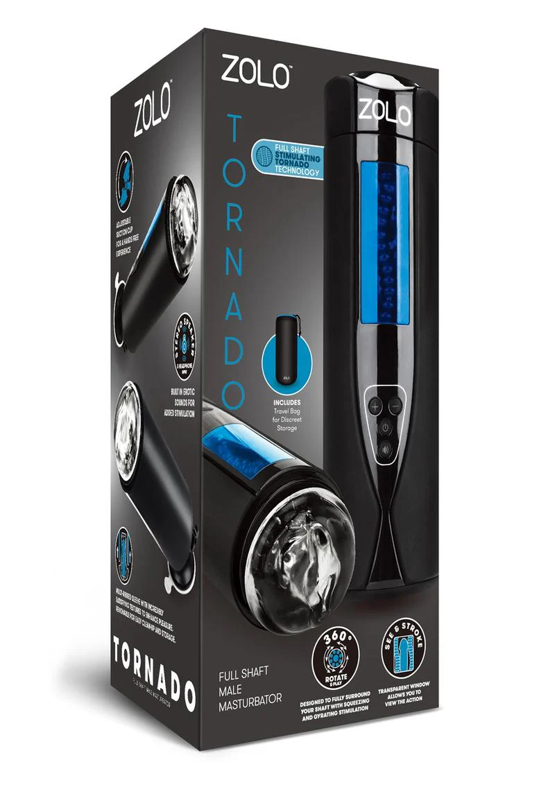 ZOLO Tornado Full Shaft Rechargeable and Rotating Male Masturbator - Image 4